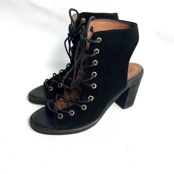 Jeffrey Campbell X Free People Booties Women’s 8 Suede Lace Up Western Boho EUC - Picture 1 of 8